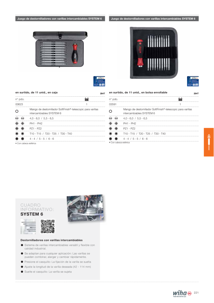 Wiha Catálogo principal NR.: 2385 - Side 221