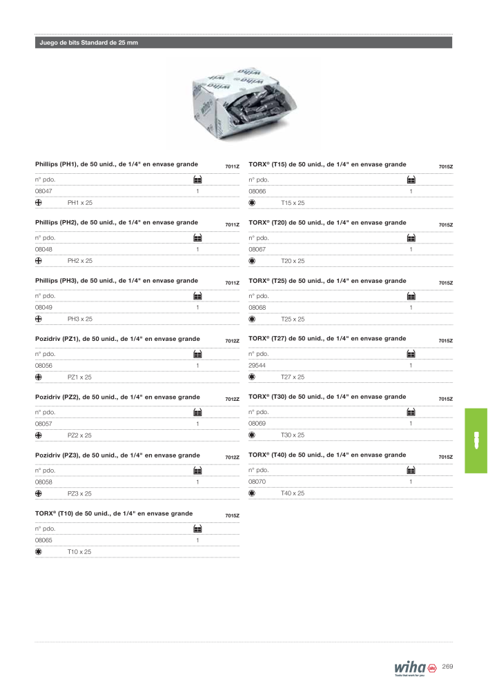 Wiha Catálogo principal NR.: 2385 - Side 269