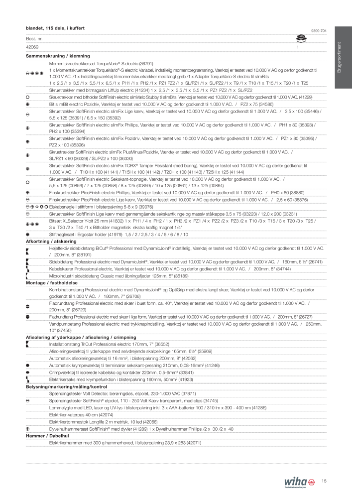 Wiha - værktøj til elektrikere NO.: 2386 - Page 15