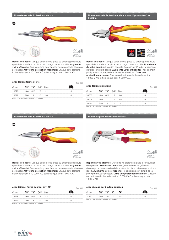 Outils Wiha pour électriciens Č. 2388 - Strana 108