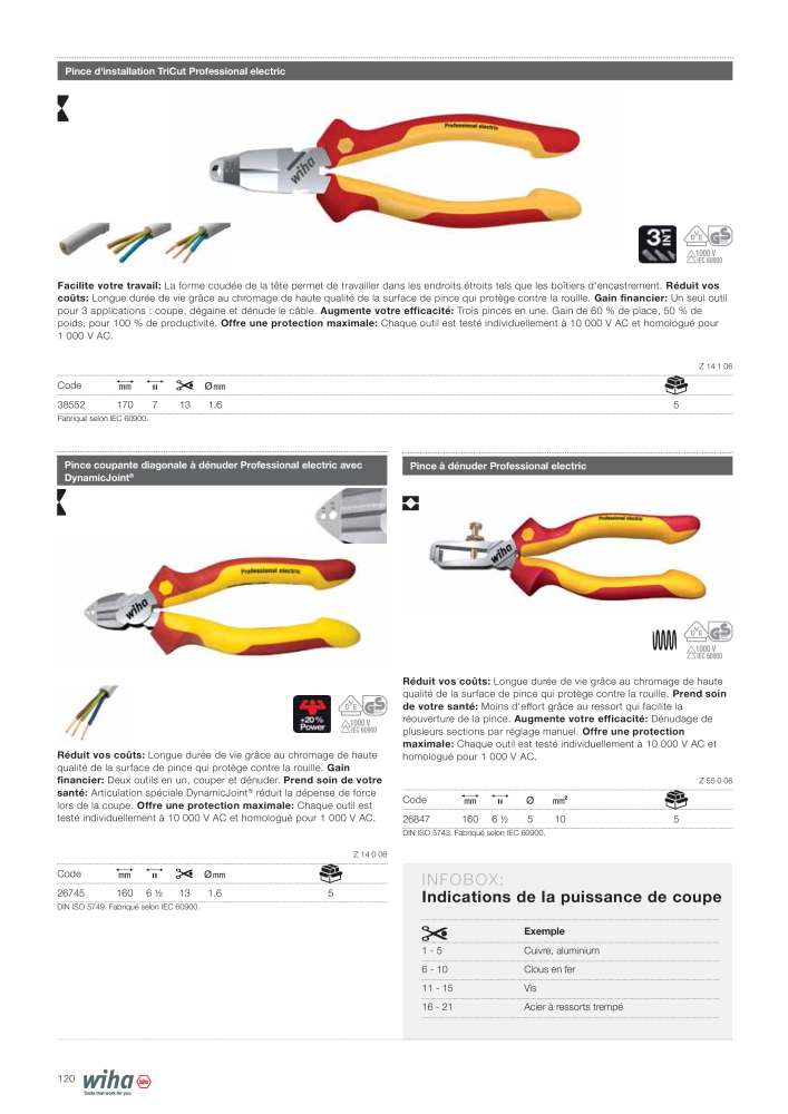 Outils Wiha pour électriciens Č. 2388 - Strana 120