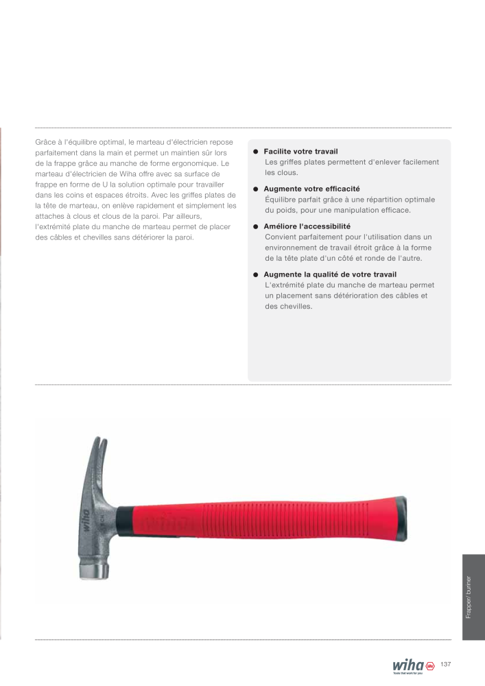 Outils Wiha pour électriciens NR.: 2388 - Side 137