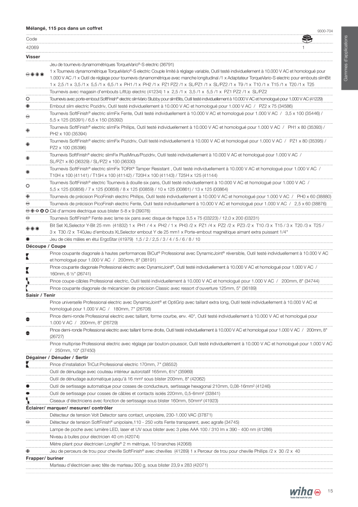 Outils Wiha pour électriciens NR.: 2388 - Side 15