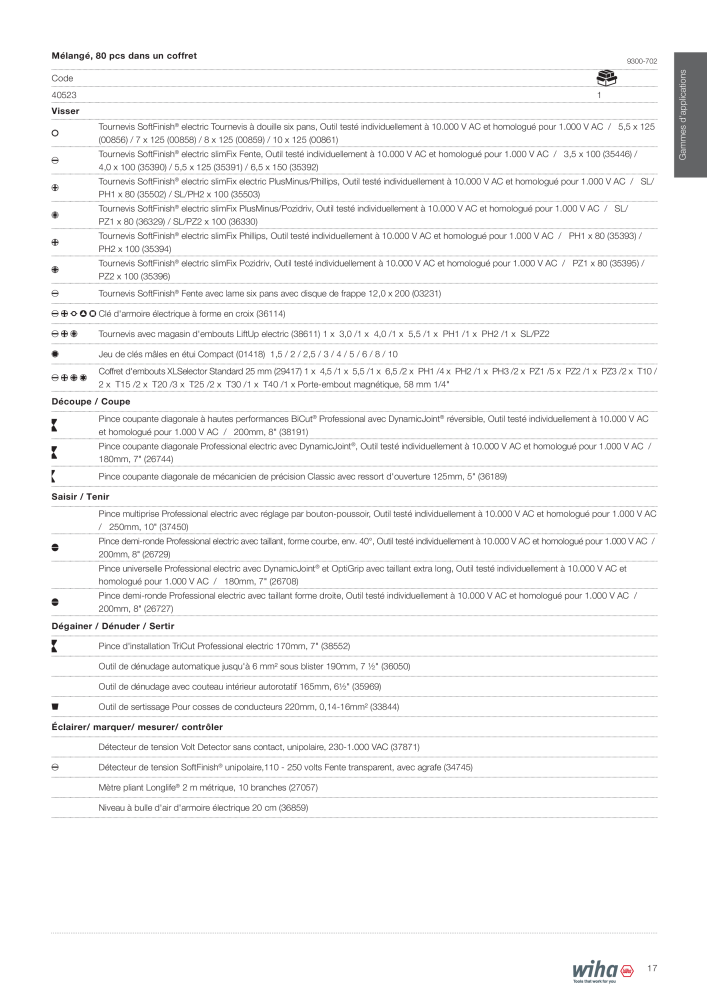 Outils Wiha pour électriciens Nb. : 2388 - Page 17