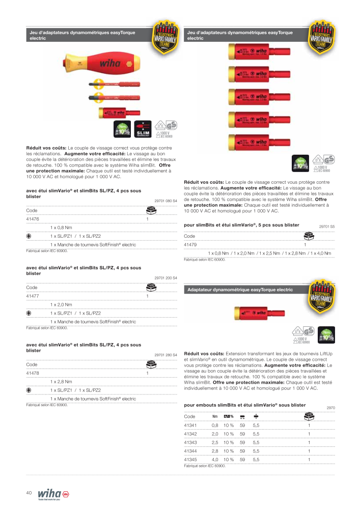 Outils Wiha pour électriciens Č. 2388 - Strana 40