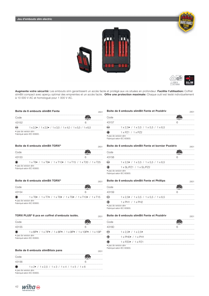 Outils Wiha pour électriciens NR.: 2388 - Seite 42