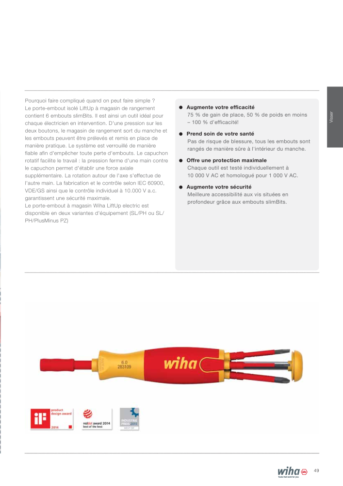 Outils Wiha pour électriciens NEJ.: 2388 - Sida 49