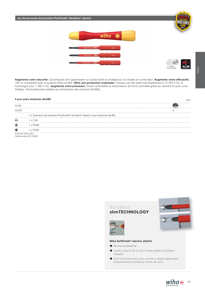 Outils Wiha pour électriciens NR.: 2388 - Pagina 55