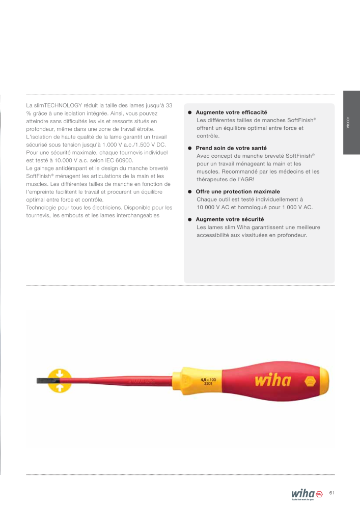 Outils Wiha pour électriciens n.: 2388 - Pagina 61