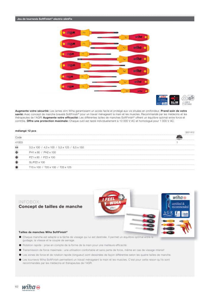 Outils Wiha pour électriciens Nº: 2388 - Página 62