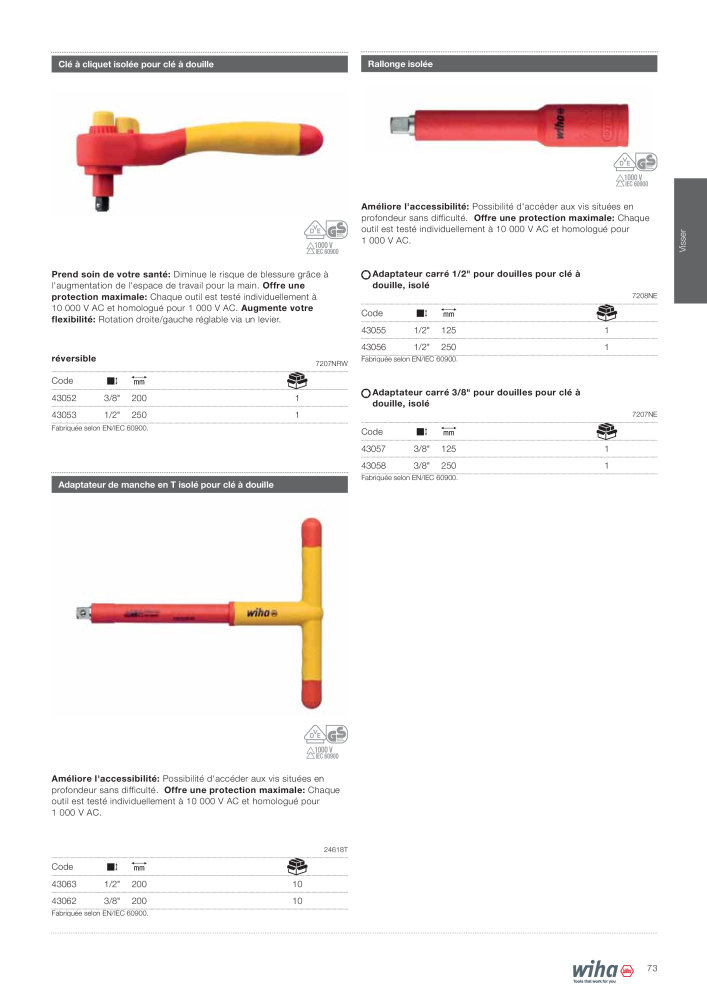 Outils Wiha pour électriciens NR.: 2388 - Pagina 73