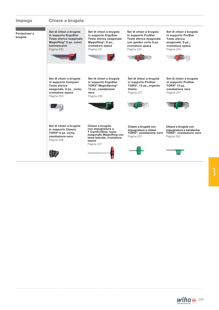 Catalogo principale di Wiha NR.: 2391 - Seite 229
