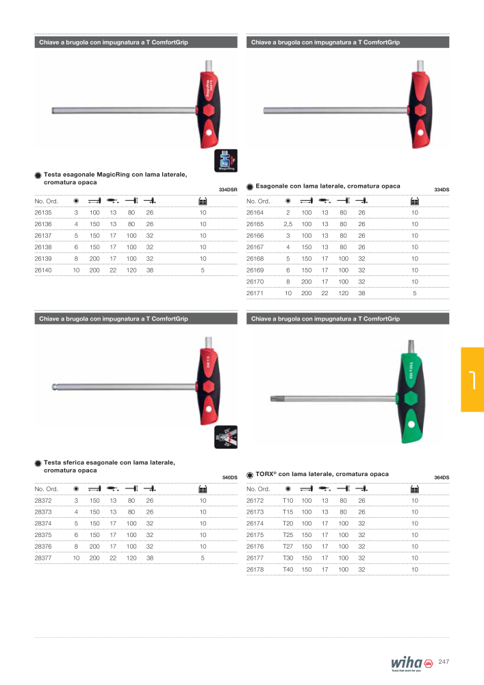 Catalogo principale di Wiha Nº: 2391 - Página 247