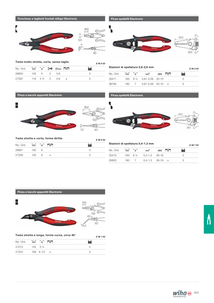 Catalogo principale di Wiha NR.: 2391 - Pagina 323