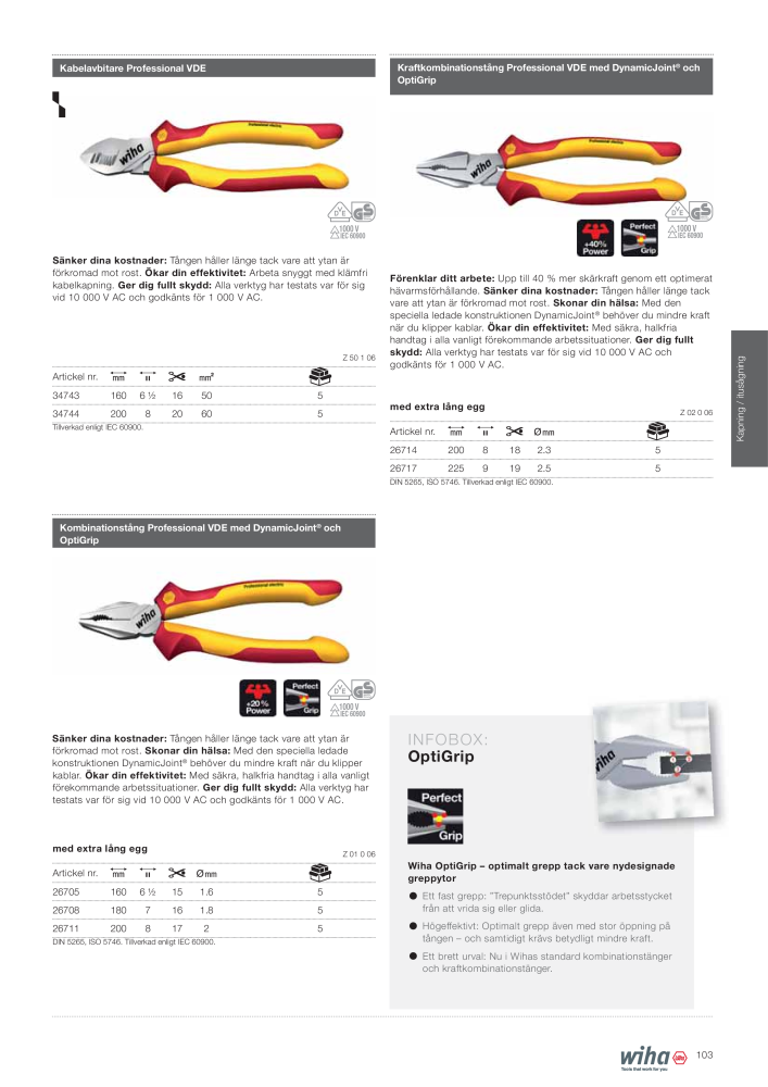 Wiha VDE-verktyg för elektriker NO.: 2392 - Page 103