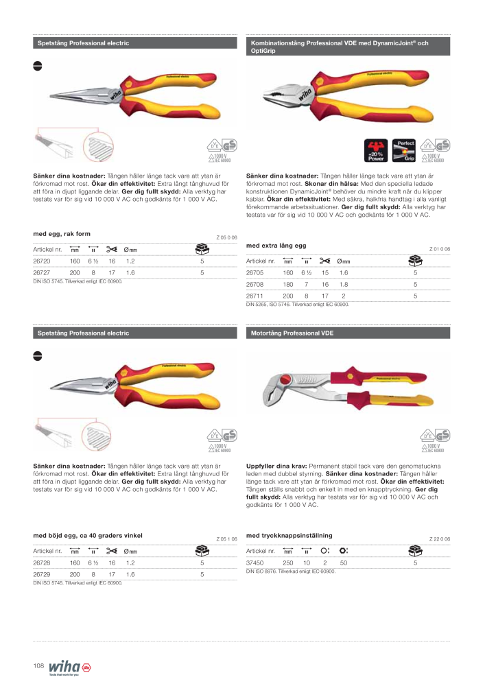 Wiha VDE-verktyg för elektriker n.: 2392 - Pagina 108