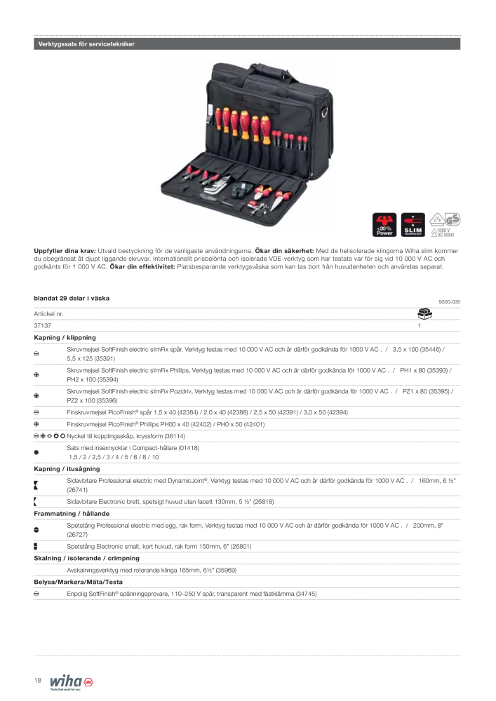 Wiha VDE-verktyg för elektriker NEJ.: 2392 - Sida 18