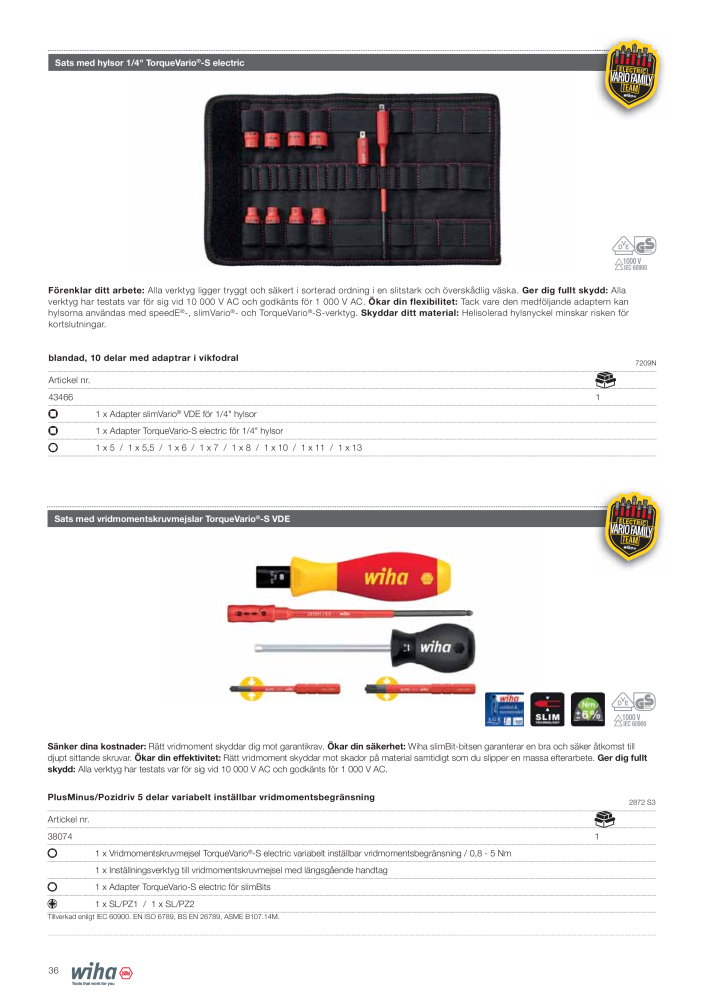 Wiha VDE-verktyg för elektriker NEJ.: 2392 - Sida 36