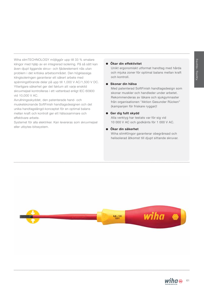 Wiha VDE-verktyg för elektriker NR.: 2392 - Side 61