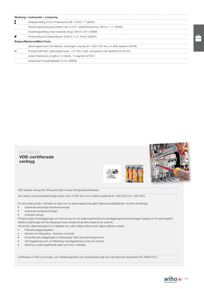 Wiha huvudkatalog NO.: 2393 - Page 141