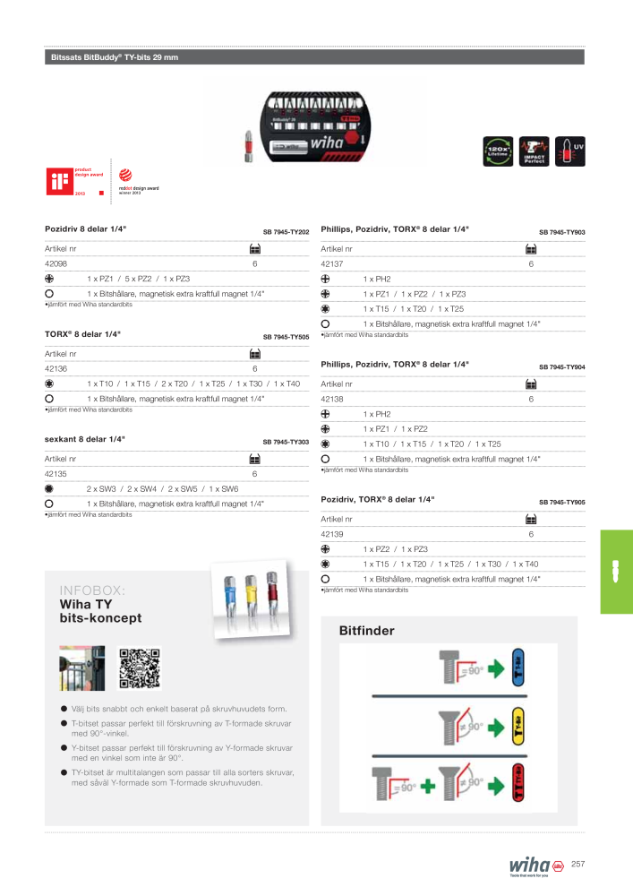 Wiha huvudkatalog NO.: 2393 - Page 257