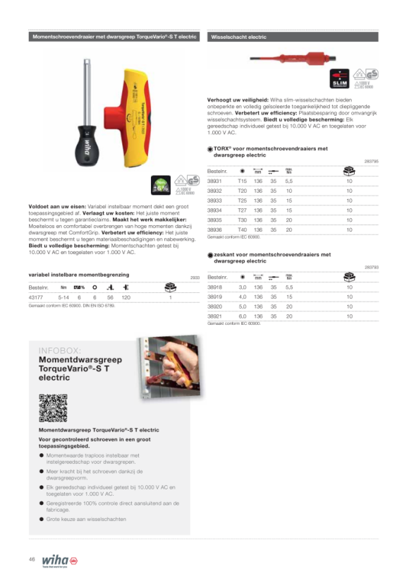 Wiha Wisselschacht electric zeskant voor momentschroevendraaiers met dwarsgreep electric (38920) 5,0 x 136 mm