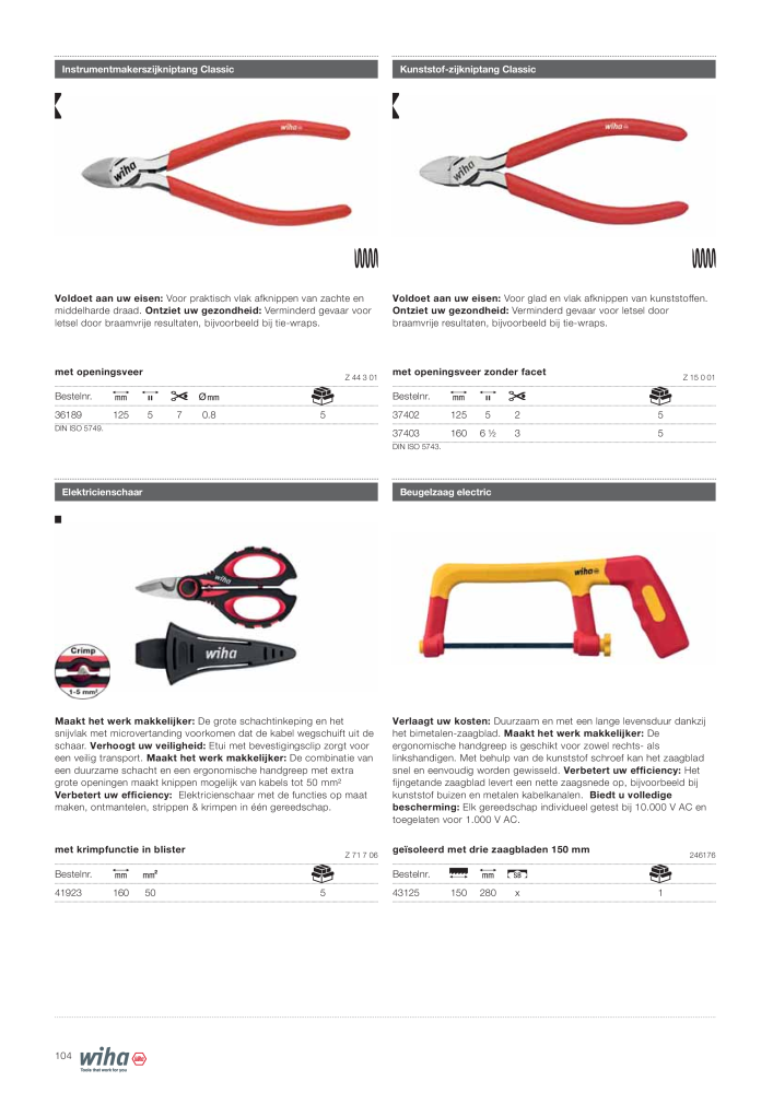 Wiha gereedschap voor de electricien NR.: 2394 - Strona 104