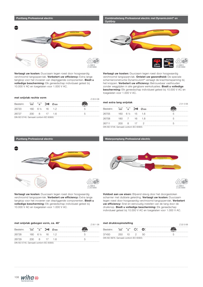 Wiha gereedschap voor de electricien NO.: 2394 - Page 108
