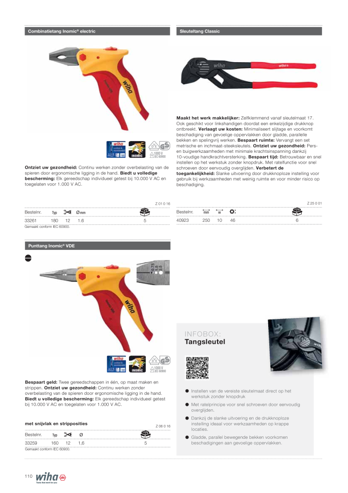 Wiha gereedschap voor de electricien NR.: 2394 - Side 110