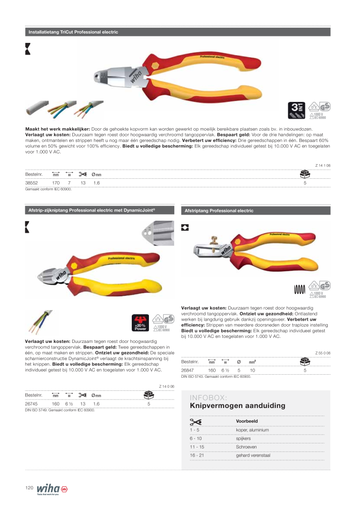 Wiha gereedschap voor de electricien NR.: 2394 - Seite 120