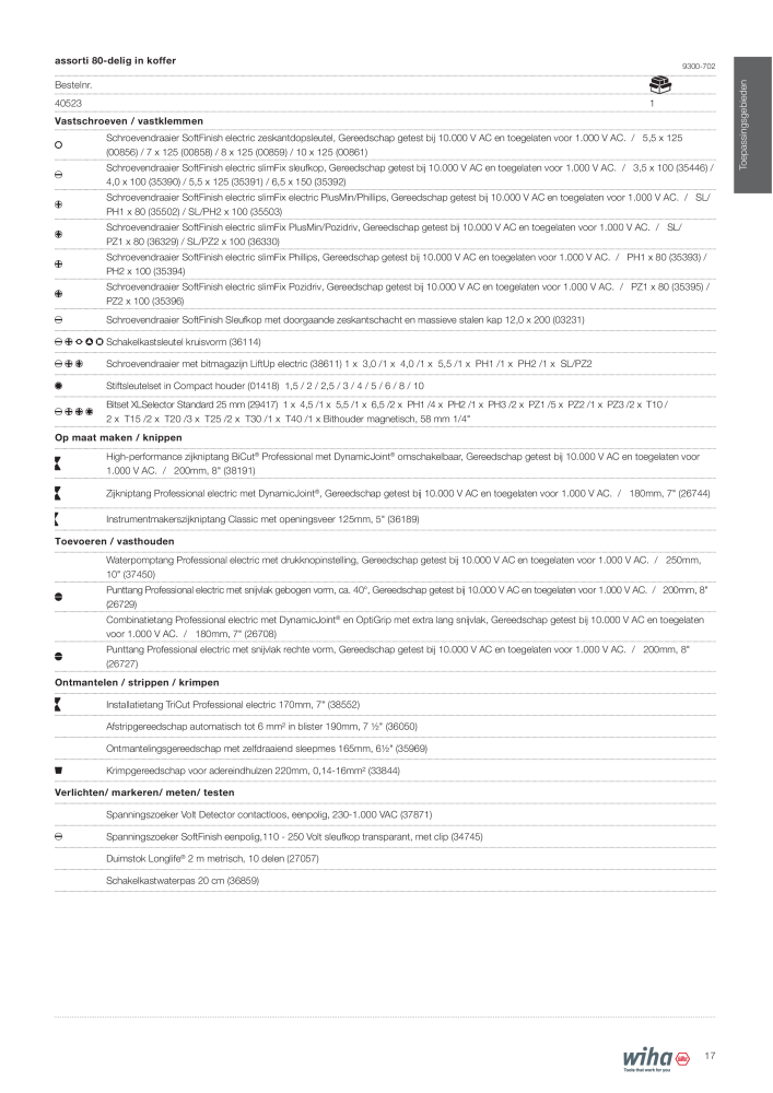 Wiha gereedschap voor de electricien NR.: 2394 - Side 17