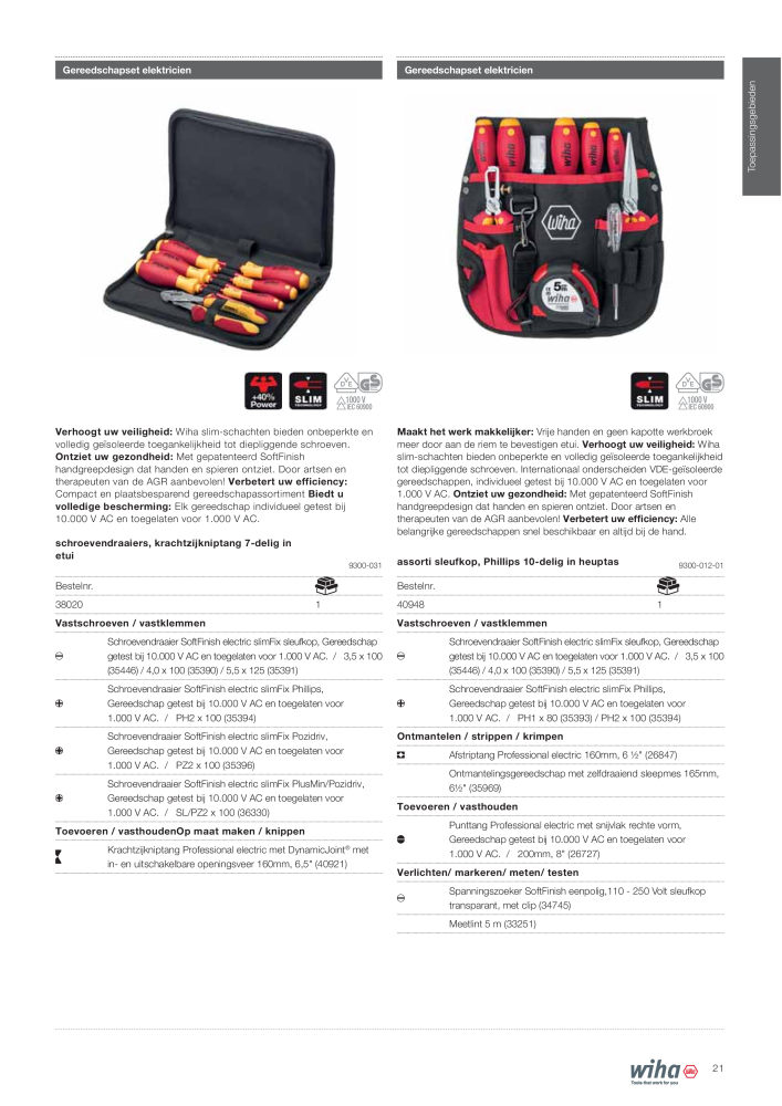 Wiha gereedschap voor de electricien Č. 2394 - Strana 21