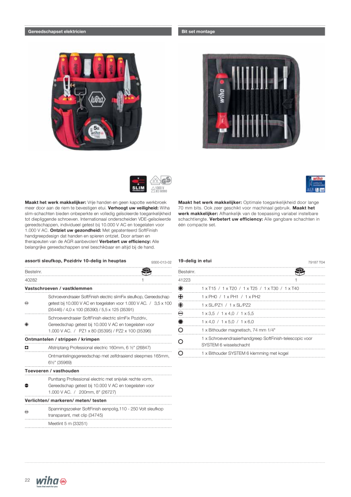 Wiha gereedschap voor de electricien NR.: 2394 - Pagina 22