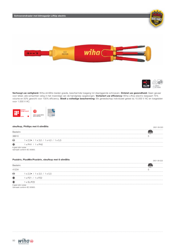 Wiha gereedschap voor de electricien Č. 2394 - Strana 50