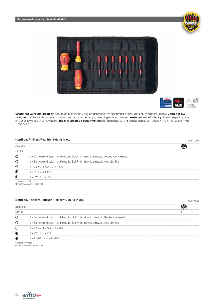 Wiha gereedschap voor de electricien n.: 2394 - Pagina 52