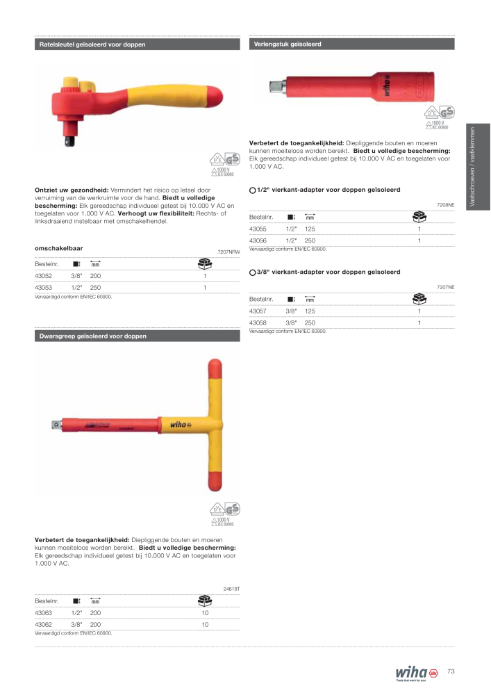 Wiha gereedschap voor de electricien NR.: 2394 - Side 73
