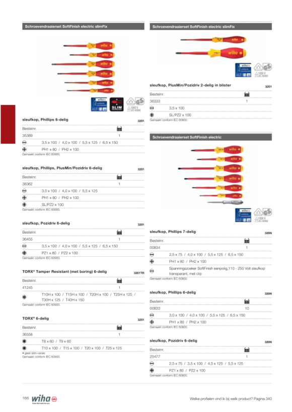 Wiha Schroevendraaierset SoftFinish electric slimFix TORX® Tamper Resistant (met boring) 6-delig (41245)