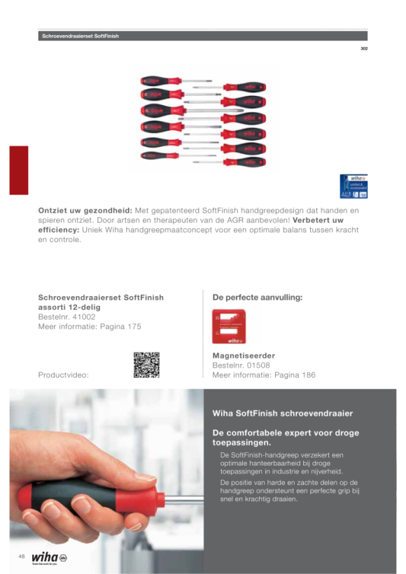 Wiha Schroevendraaierset SoftFinish assorti 12-delig (41002)