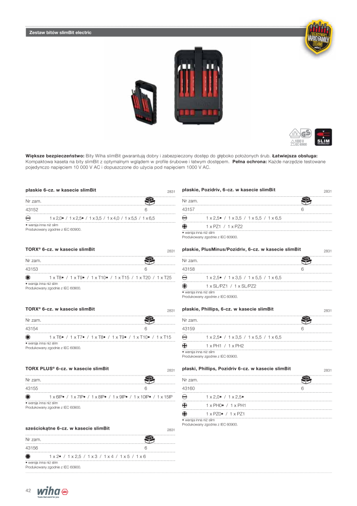 Wiha narzędzia dla elektryków Nb. : 2396 - Page 42