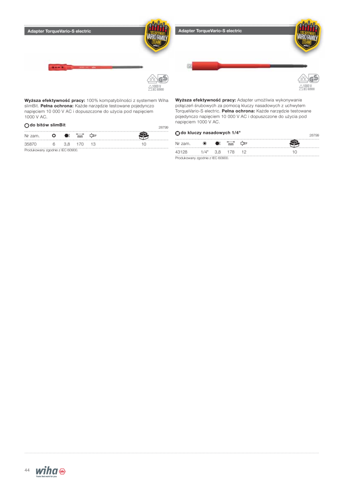 Wiha narzędzia dla elektryków NR.: 2396 - Pagina 44