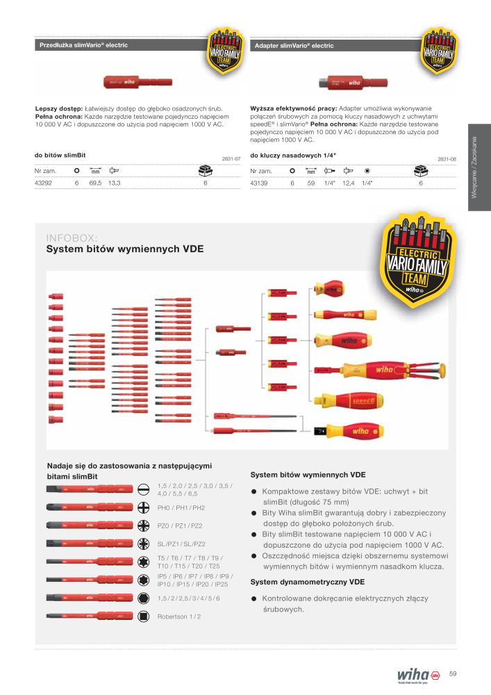 Wiha narzędzia dla elektryków Nb. : 2396 - Page 59