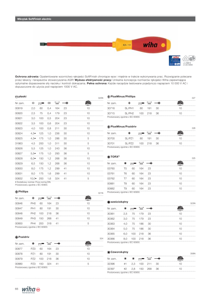 Wiha narzędzia dla elektryków Nb. : 2396 - Page 66