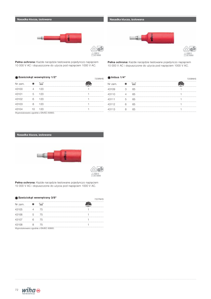 Wiha narzędzia dla elektryków NR.: 2396 - Pagina 72