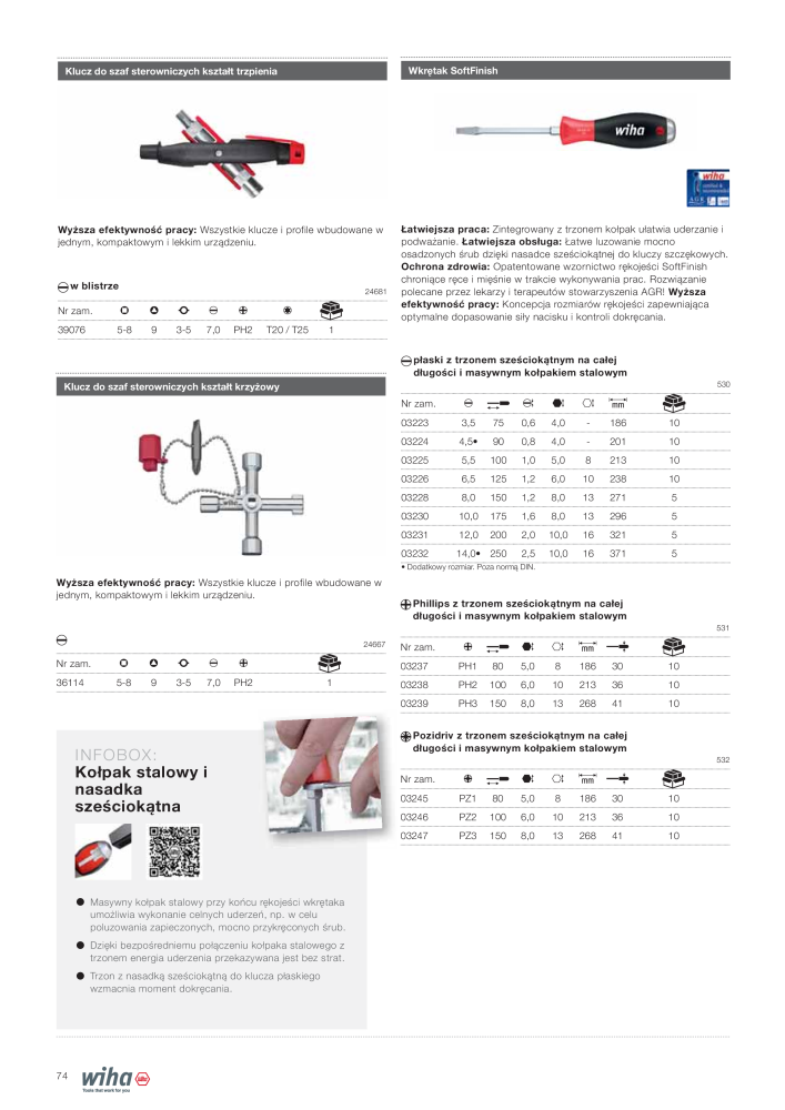 Wiha narzędzia dla elektryków Nb. : 2396 - Page 74