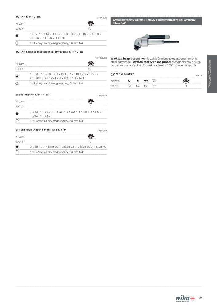 Wiha narzędzia dla elektryków Nb. : 2396 - Page 89