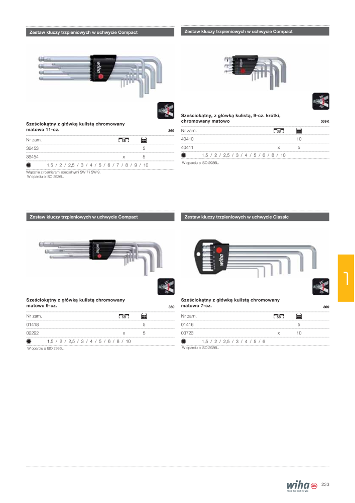 Katalog główny Wiha NR.: 2397 - Side 233