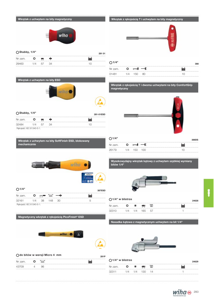 Katalog główny Wiha NR.: 2397 - Side 283