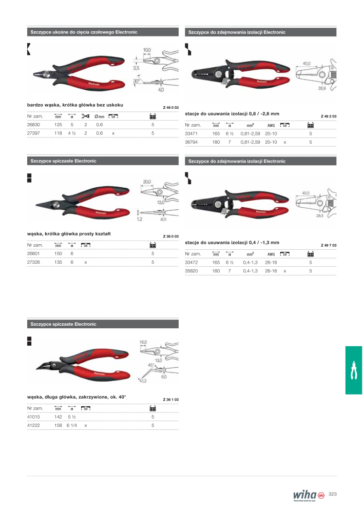 Katalog główny Wiha Č. 2397 - Strana 323