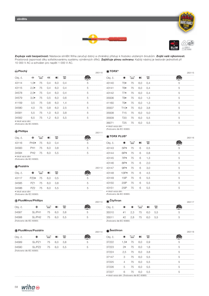 Wiha nástroje pro elektromechaniky NR.: 2398 - Pagina 58