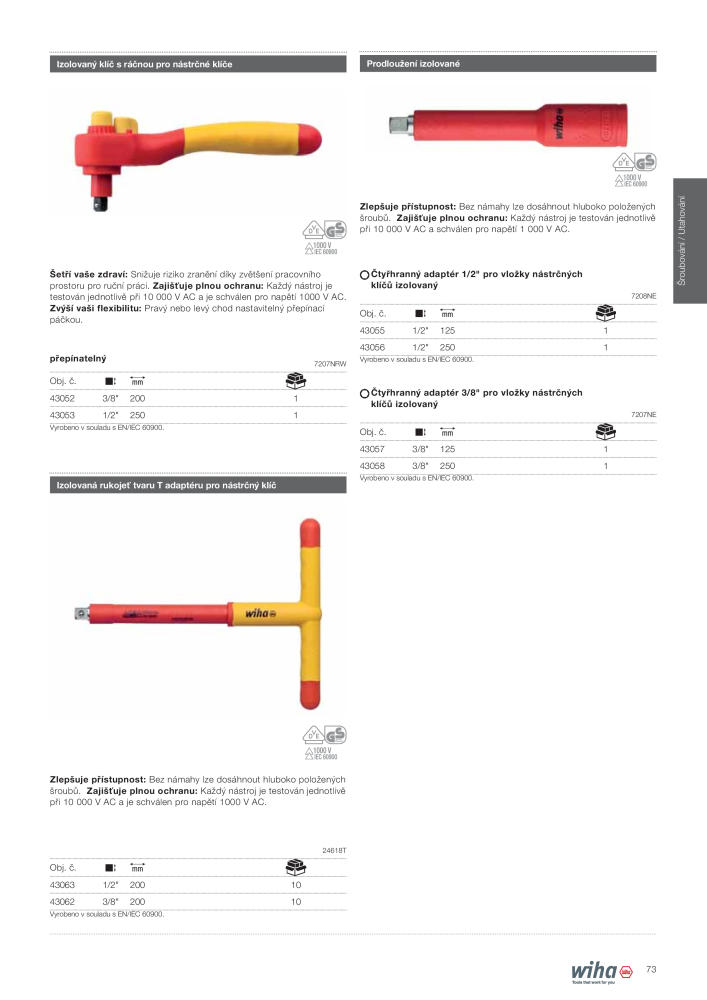 Wiha nástroje pro elektromechaniky Č. 2398 - Strana 73